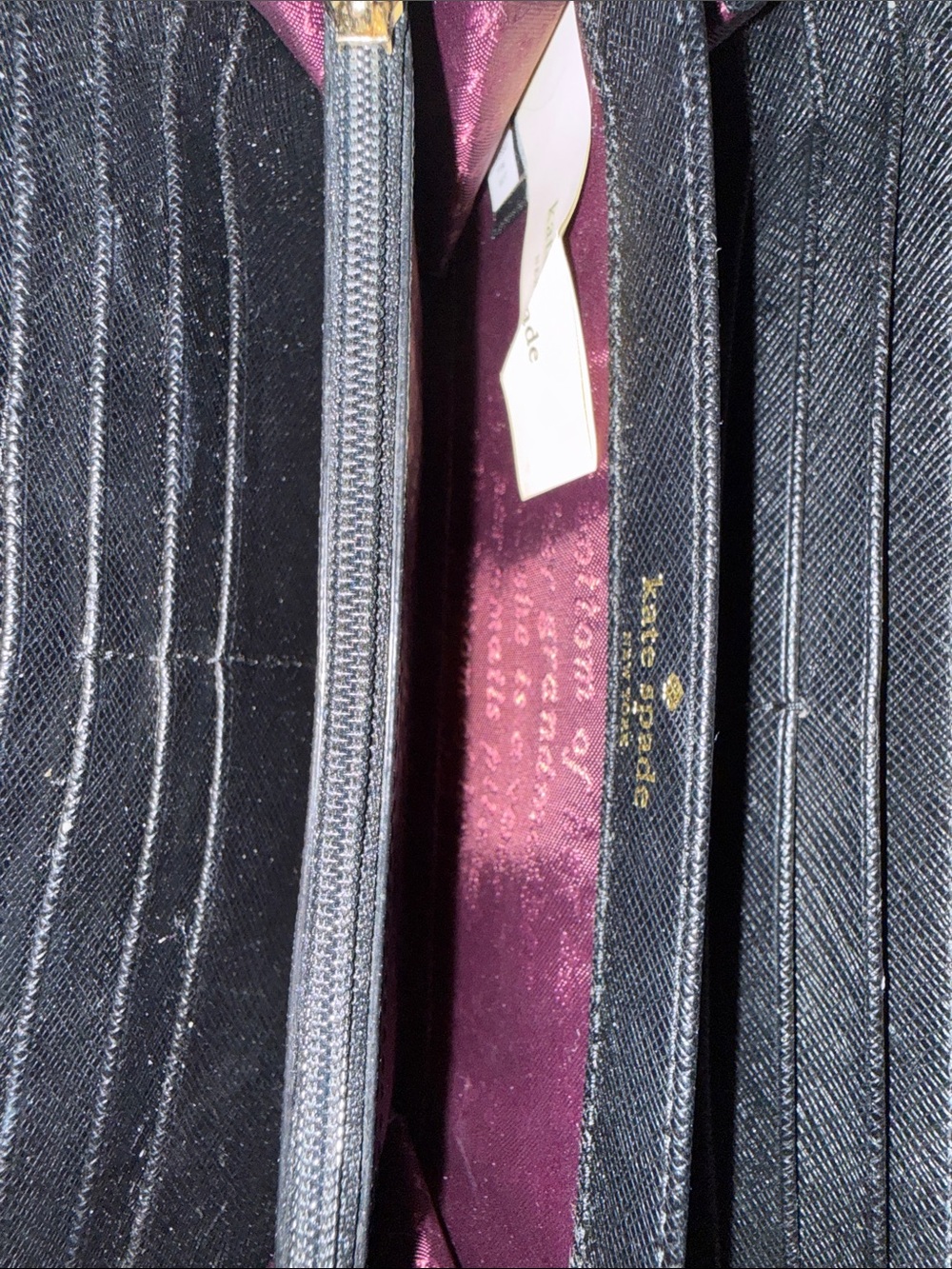 Kate Spade Black Floral Daycation Cameron Street Boho Wallet - Picture 6 of 7